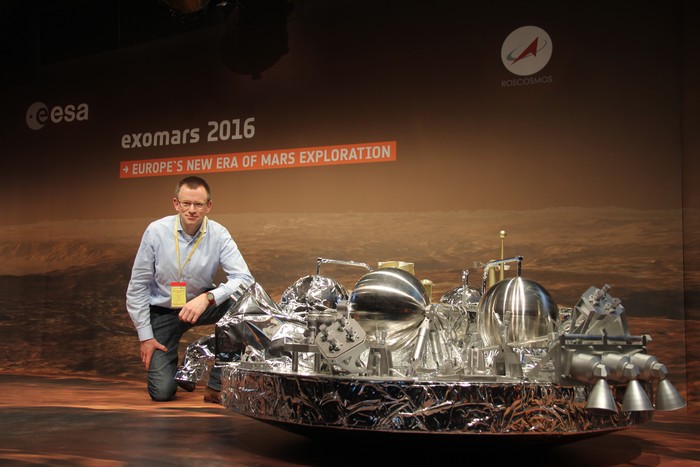 At ESA's ExoMars 2016 launch event in Darmstadt in 2016. (photo: Remco Timmermans)