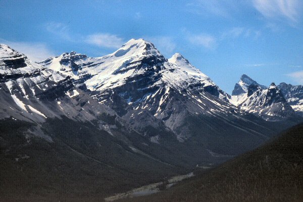 Een groen dal in de Rockies.