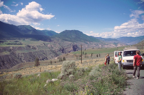 Het landschap op weg naar Whistler