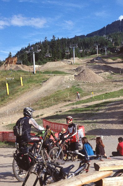Het mountainbike downhill parcours.