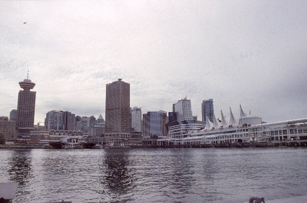 Zicht op downtown Vancouver.