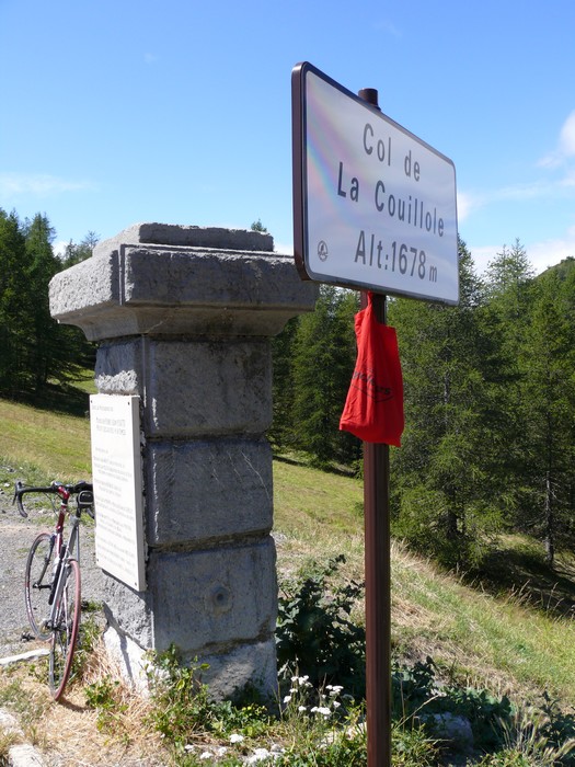 Het collenbord van Col de la Couillole.