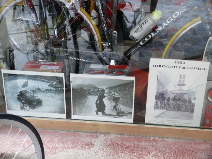 De fietswinkel in Barcelonnette.