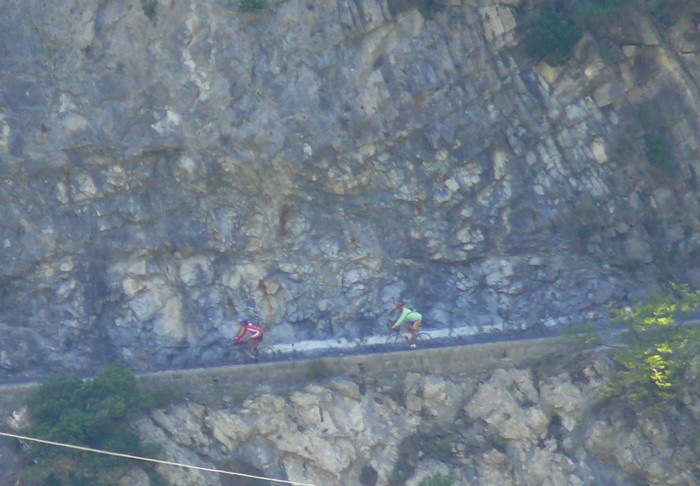 In de afdaling van Col de Turini.