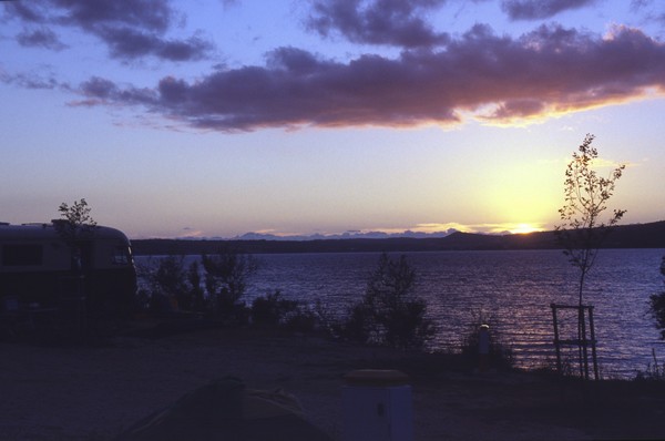 Zonsondergang.